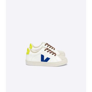 Kids' Veja ESPLAR LACES CHROMEFREE Shoes White/Blue | SG 733ILH